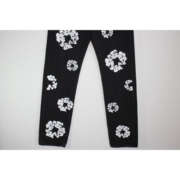 Levi's x Denim Tears Mens 34 x 34 Cotton Wreath 501 Jeans F1300 - Picture 3 of 13